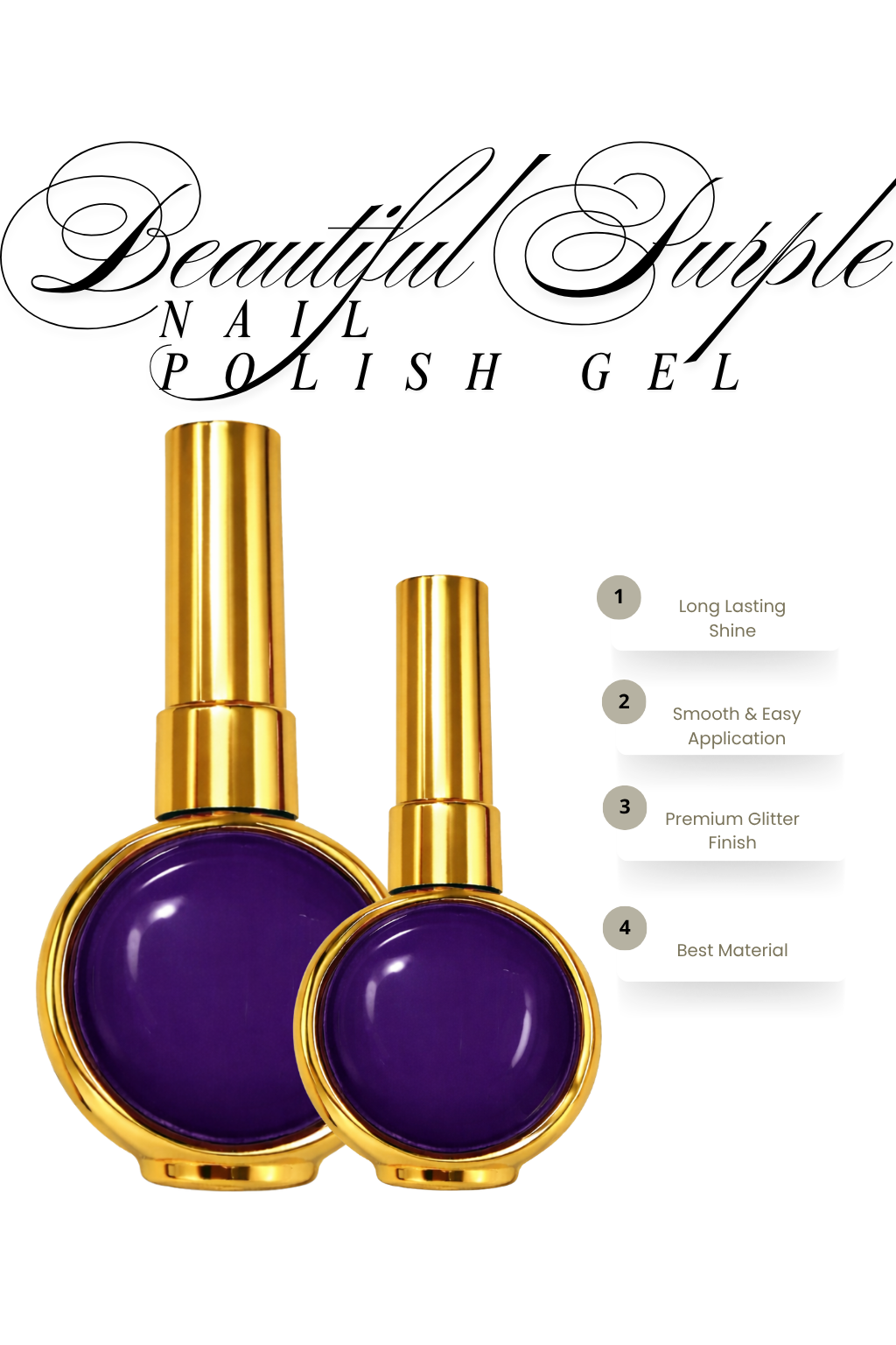 Beautiful Purple Nail polish Gel