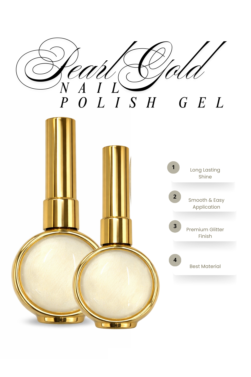 Pearl Gold Shimmer Nail Polish Gel