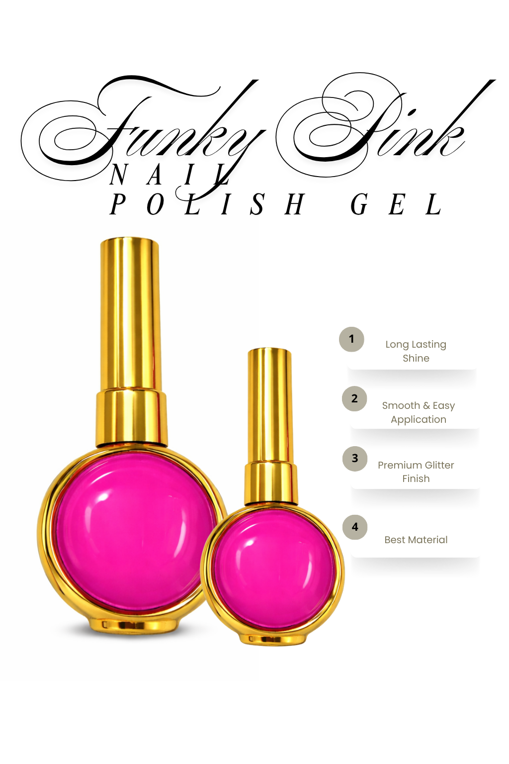 Funky Pink Nail Polish Gel
