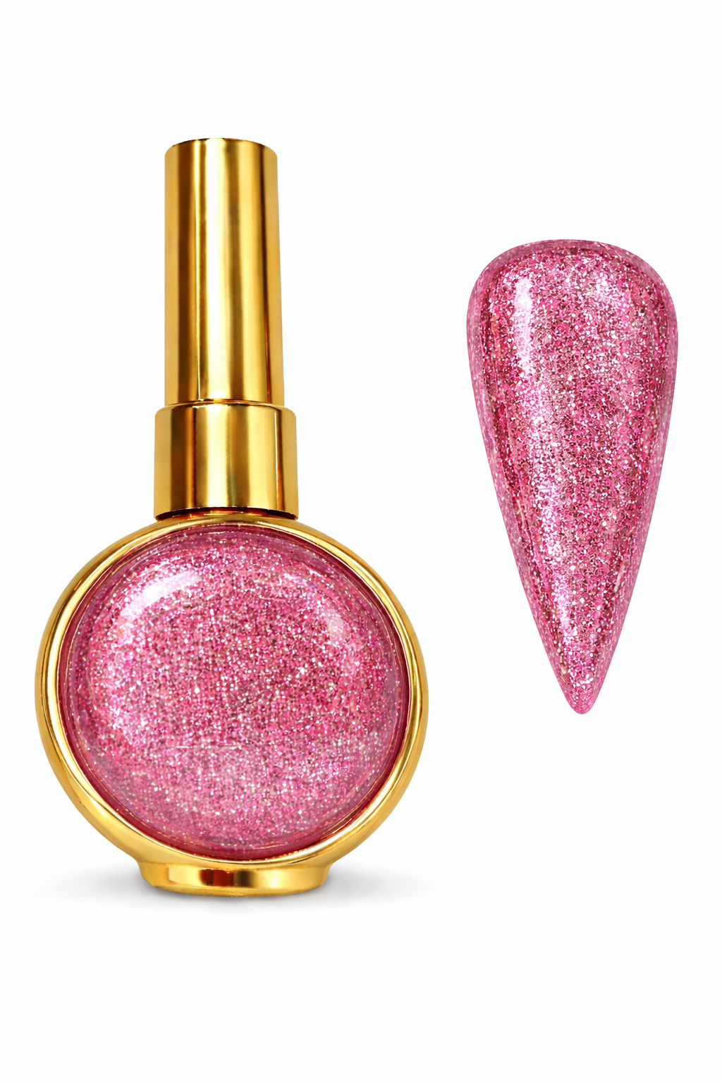 Glitter Pink Nail Polish Gel