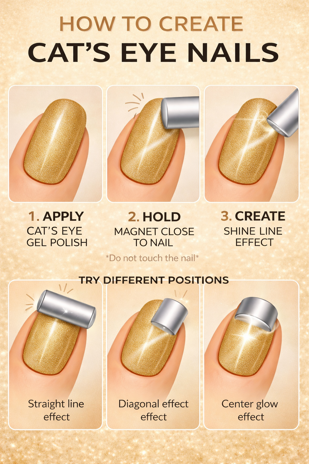 Golden Glitter Nail Polish Gel