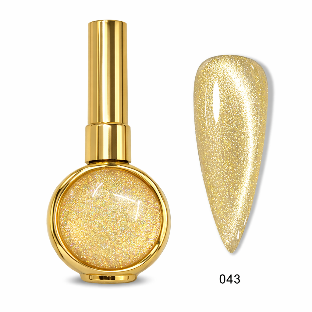 Golden Glitter Nail Polish Gel