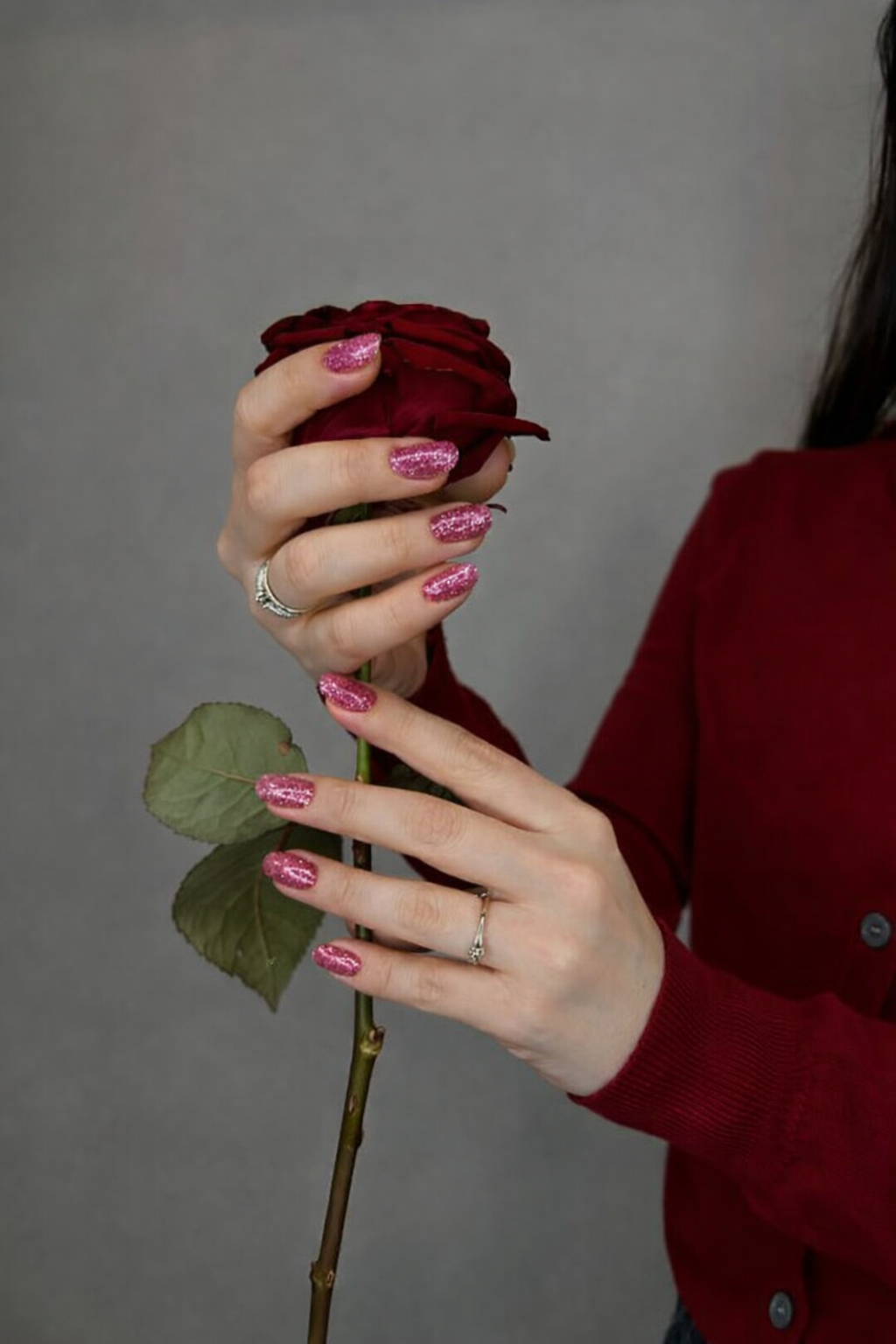 Glitter Pink Nail Polish Gel